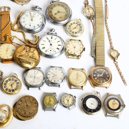 1143 - A quantity of pocket watches and various Vintage wristwatches