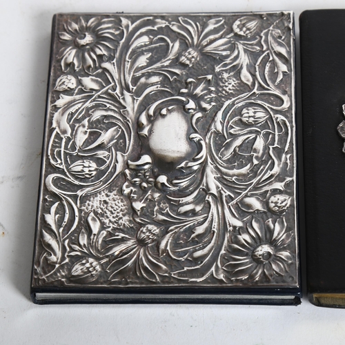 1180 - 2 silver-fronted address books