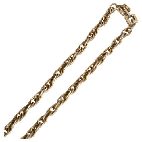 1200 - GIVENCHEY - an open link gold plated necklace, L80cm