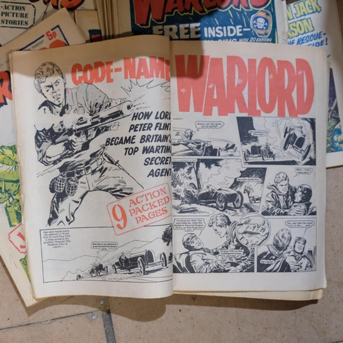 682 - A boxful of Warlord comics, 1970s etc