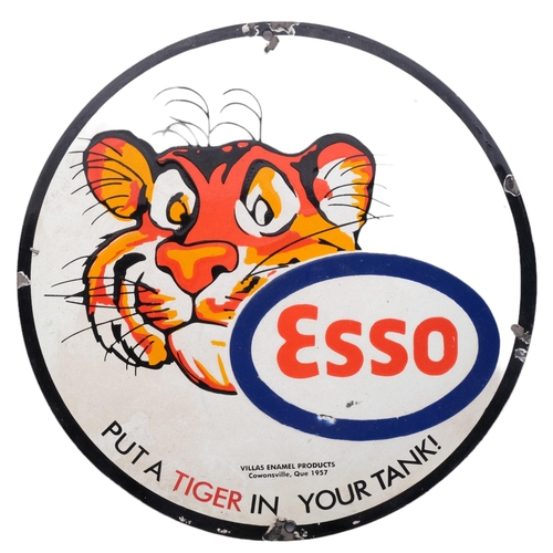 766 - A reproduction enamel ESSO advertising sign, 29cm