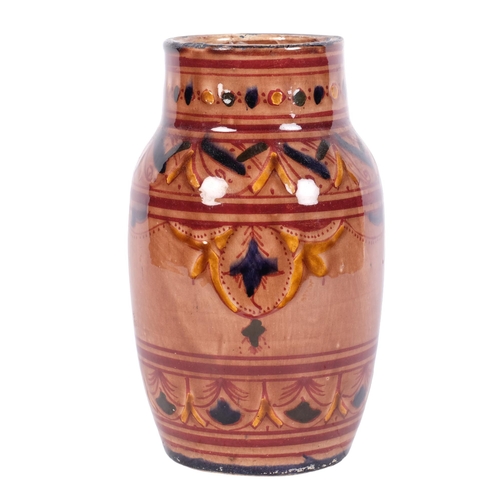 774 - A Moroccan Safi pottery vase with painted decoration, height 21cm