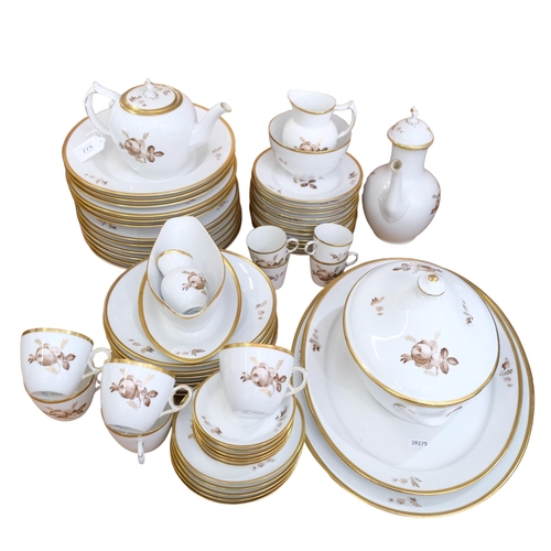 775 - Royal Copenhagen porcelain dinner, tea and coffee service, including teapot and coffee pot, meat pla... 