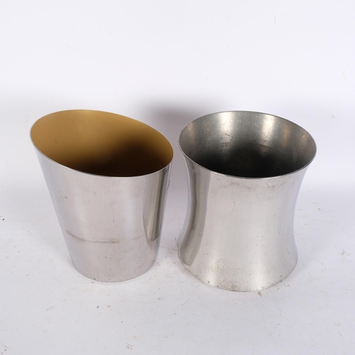 781 - 2 metal Champagne buckets - Moet et Chandon and Dom Perignon, H21cm