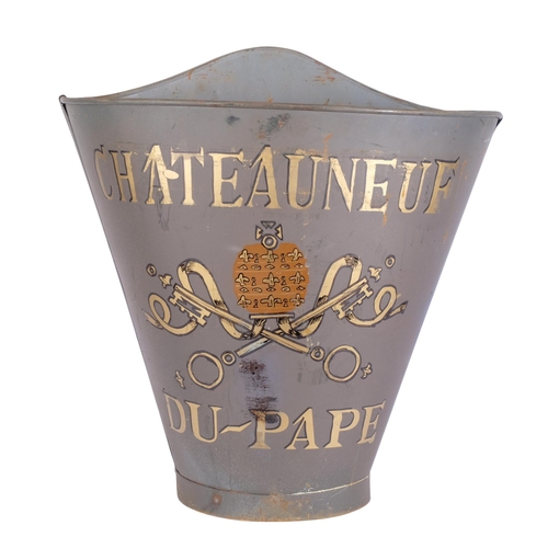 782 - A large reproduction ice bucket, inscribed Chateauneuf Du Pape, H57cm