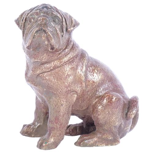 875 - A study of a bronze Bulldog, H11cm, unsigned