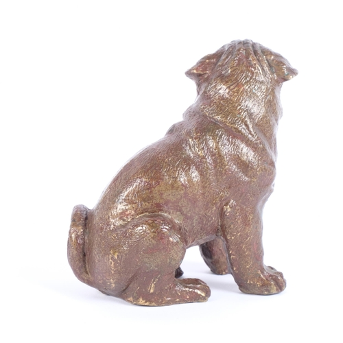 875 - A study of a bronze Bulldog, H11cm, unsigned