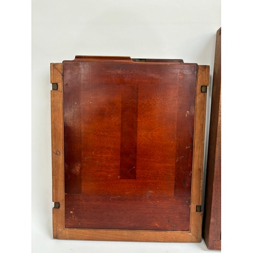 205 - An early 20th century Sands, Hunter & Company Ltd tail board square bellowed plate camera, mahogany ... 