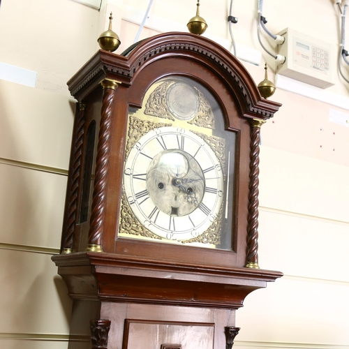 119 - 18th century mahogany 8-day longcase clock, by John Craig of Glasgow, 12