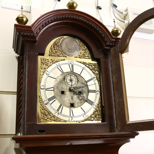 119 - 18th century mahogany 8-day longcase clock, by John Craig of Glasgow, 12