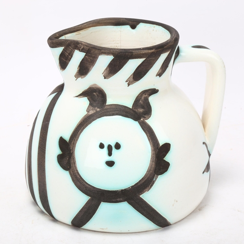 148 - Pablo Picasso (1881 - 1973), Tetes, Madoura pottery jug, conceived in 1953 in an edition of 500, imp... 