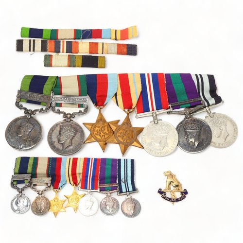 157 - A group of 7 Second War and India Service medals, awarded to Lt-Col HPE Waters, 8th Punjab Regiment,... 