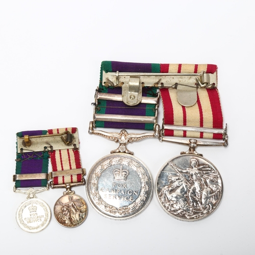 162 - Navy General Service medal with Brunei bar, and Campaign Service medal with Borneo and Malay Peninsu... 