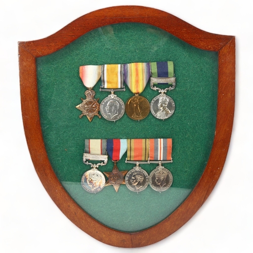 169 - A group of 8 Great War and Second War Service medals, awarded to Major JH Rigg, 8th Punjab Regiment,... 