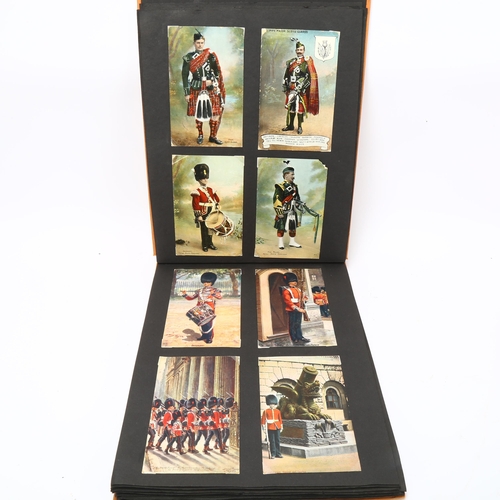 179 - Album of early 20th century military themed postcards