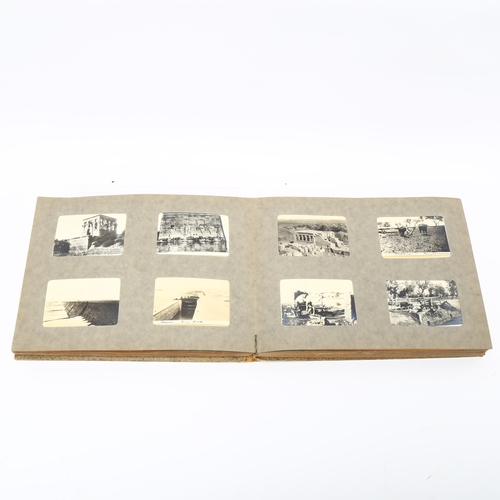 181 - Early 20th century photograph album, Egyptian travel landscapes and tombs