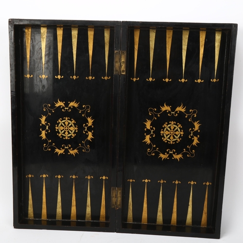 210 - Jaques of London Staunton pattern chess set, boxwood and ebonised, King height 8cm, King stamped Jaq... 