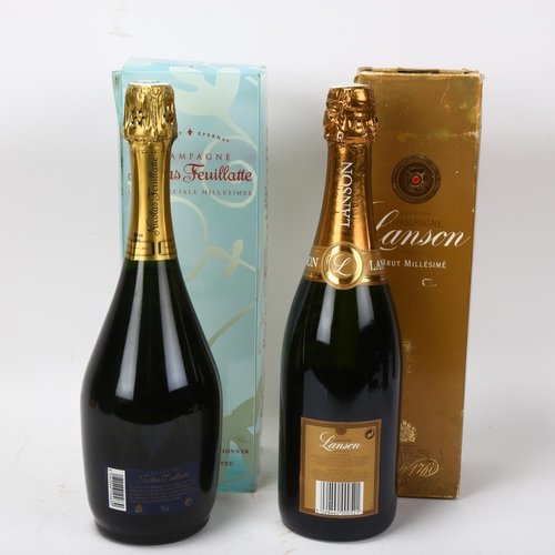 244 - 2 bottles of vintage Champagne, Nicolas Feuillatte Cuvee Speciale 1996. Lanson Gold Label Brut 1994,... 