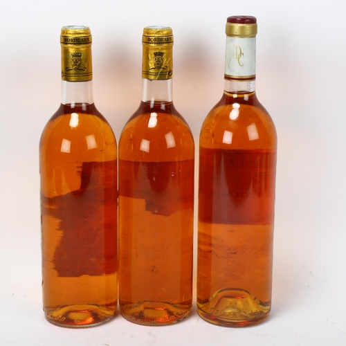 245F - 3 bottles of dessert wine, 1 bottle 1988 Chateau Lafaurie-Peyraguey, Cordier, 1er Grand Cru Classe, ... 