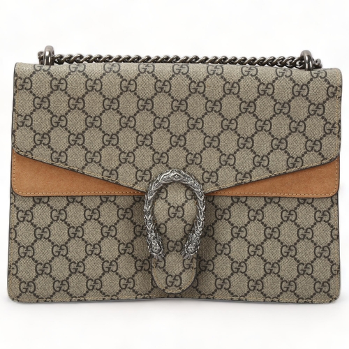 246 - GUCCI - Dionysus GG Supreme handbag with dragon clasp, width 30cm