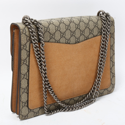 246 - GUCCI - Dionysus GG Supreme handbag with dragon clasp, width 30cm