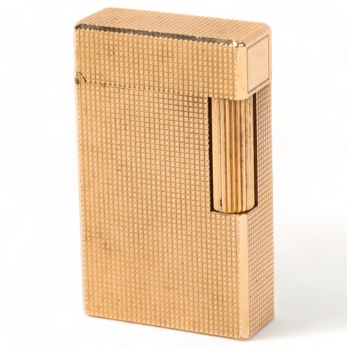 257 - DUPONT - gold plated pocket lighter, height 57mm