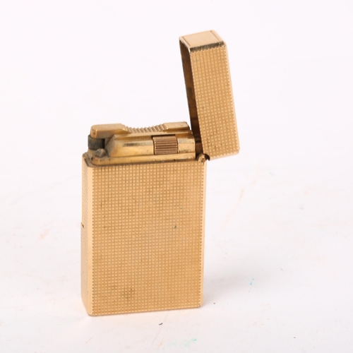 257 - DUPONT - gold plated pocket lighter, height 57mm