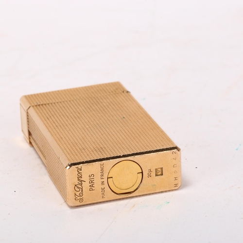 257 - DUPONT - gold plated pocket lighter, height 57mm