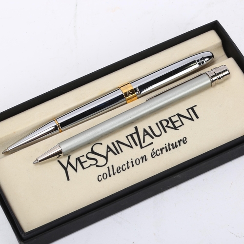 262 - YVES SAINT LAURENT - ballpoint pen, boxed, and Cartier ballpoint pen (2)