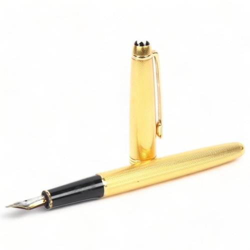 269 - MONT BLANC - gold plated Solitaire fountain pen, with card