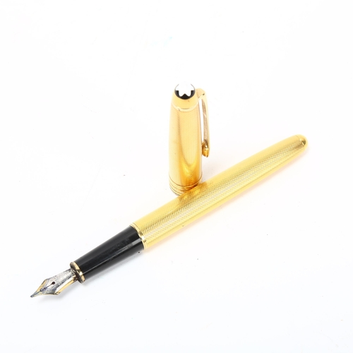 269 - MONT BLANC - gold plated Solitaire fountain pen, with card