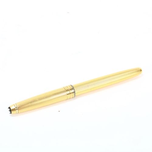 269 - MONT BLANC - gold plated Solitaire fountain pen, with card