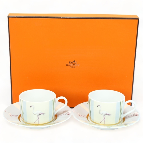 270 - HERMES PARIS - les Matins de l'Etang tea-for-two set, boxed