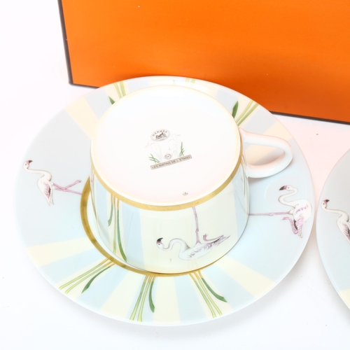 270 - HERMES PARIS - les Matins de l'Etang tea-for-two set, boxed