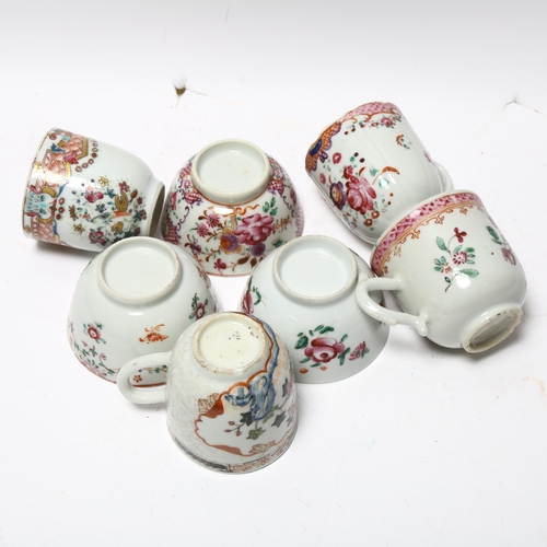 333 - 4 Chinese export porcelain tea cups and 3 tea bowls, late 18th/early 19th century (7)