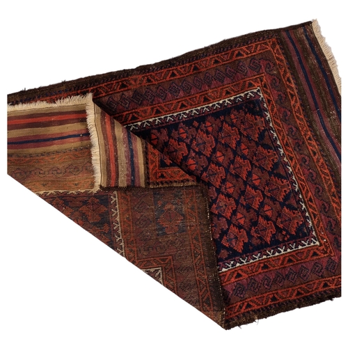 417 - An antique Afghan Tamuri prayer rug, 126 x83cm