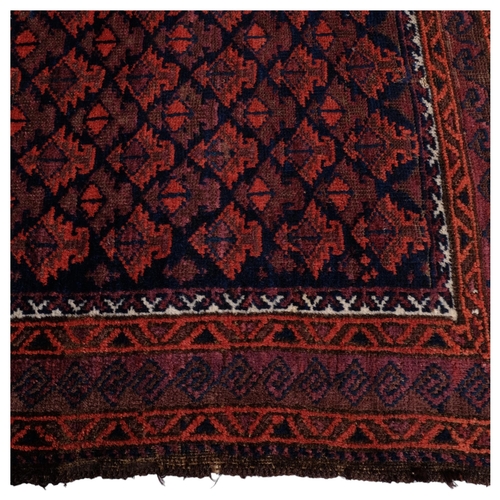 417 - An antique Afghan Tamuri prayer rug, 126 x83cm