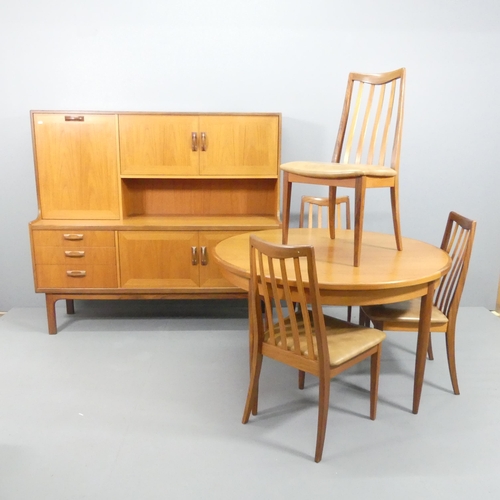 2007 - G-PLAN - A mid-century dining suite comprising a Sierra high sideboard, 160x145x46cm, and a Fresco c... 