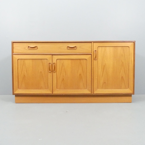 2010 - G-PLAN - A mid-century teak Plinth sideboard by Victor Wilkins, with single drawer above three cupbo... 