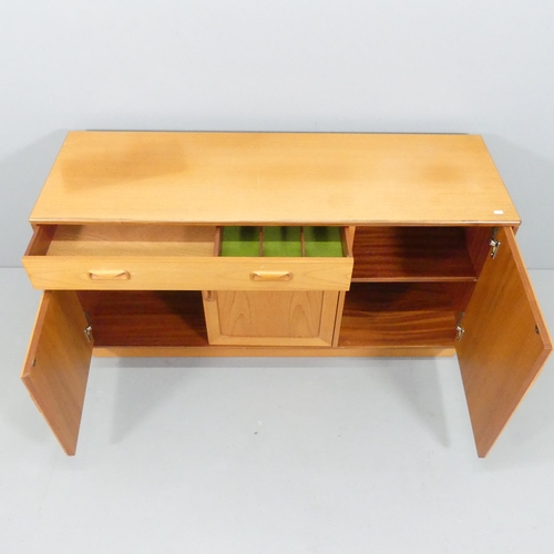 2010 - G-PLAN - A mid-century teak Plinth sideboard by Victor Wilkins, with single drawer above three cupbo... 