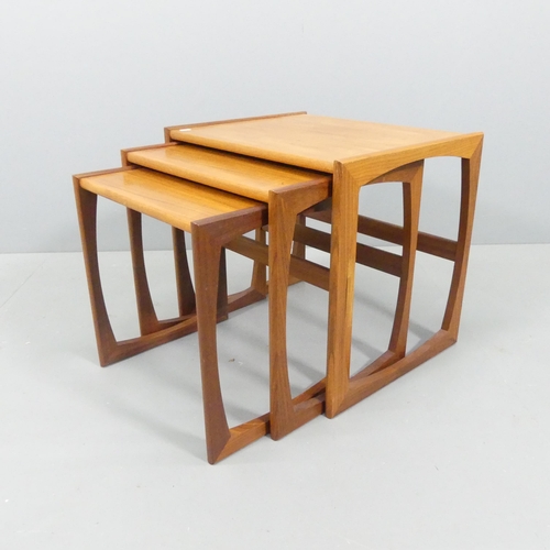 2013 - G-PLAN - a mid-century nest of three Quadrille occasional tables. Largest 54x49x43cm.