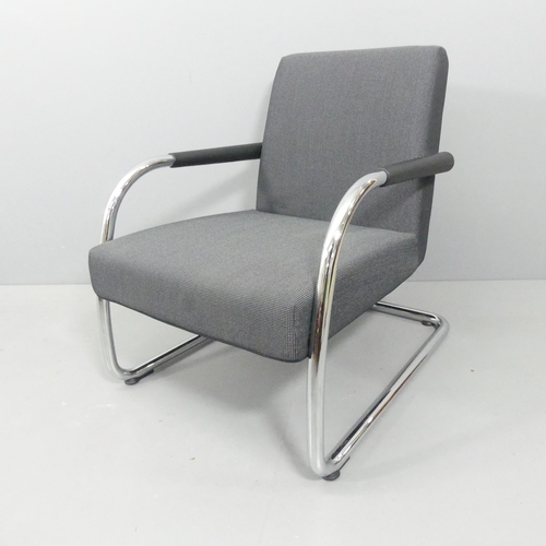 2030 - A Vitra Visalounge cantilever lounge chair by Antonio Citterio, the chrome plated steel frame with l... 