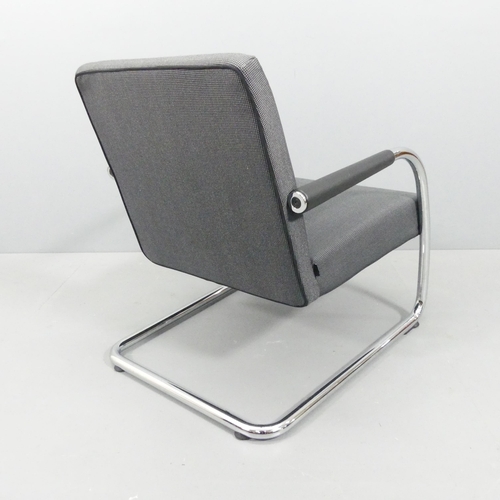 2030 - A Vitra Visalounge cantilever lounge chair by Antonio Citterio, the chrome plated steel frame with l... 