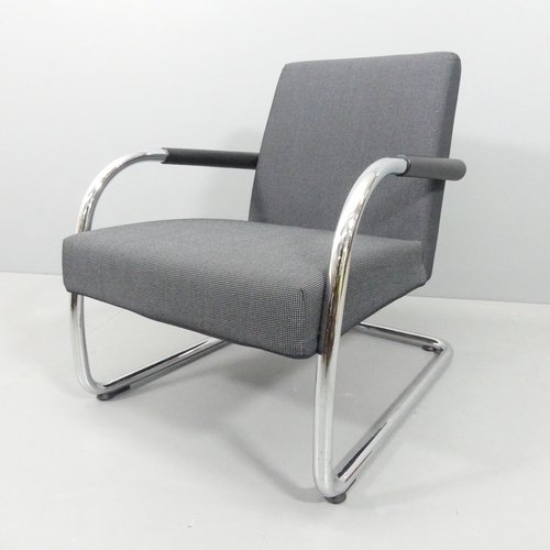 2031 - A Vitra Visalounge cantilever lounge chair by Antonio Citterio, the chrome plated steel frame with l... 