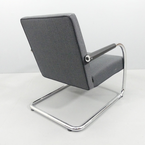 2031 - A Vitra Visalounge cantilever lounge chair by Antonio Citterio, the chrome plated steel frame with l... 