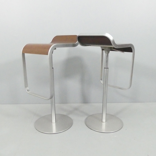 2039 - A Pair of LaPalma Lem barstools by Shin and Tomoku Azumi, Italy, with maker's label. Current RRP £52... 