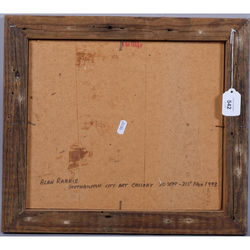 542 - Alan Rankle, autumn leaf, oil on board, 1993, inscribed verso, 27cm x 32cm, framed