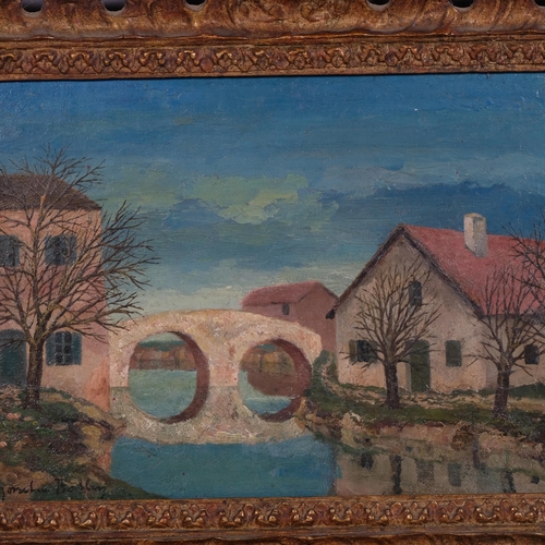 587 - Josselin Bodley (1893 - 1975), Charente Inferieur, France, oil on canvas laid on board, signed with ... 