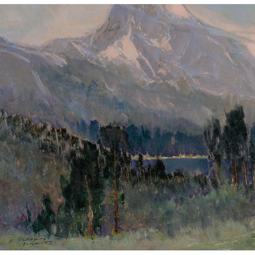 619 - Godwin Bennett, the Matterhorn, 1937, signed and inscribed verso, 46cm x 77cm, framed