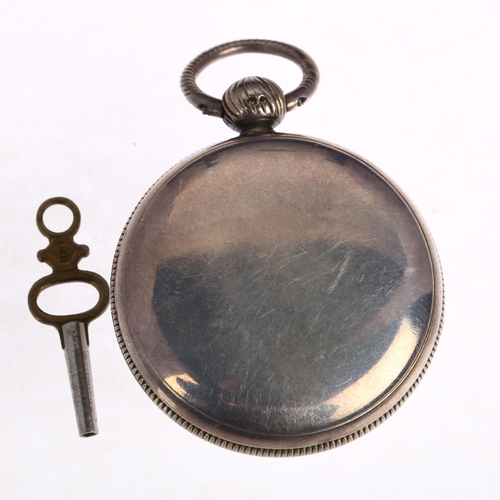 1039 - FEMALE WATCHMAKER - an early 19th century silver open-face key-wind verge fusee pocket watch, Mary S... 